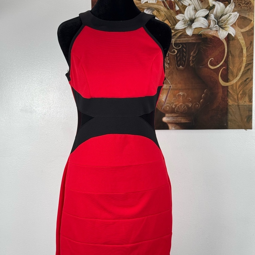 Crystal doll Elegant Red and Black Women's Dress size Small